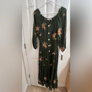 Figueroa and Flower Embroidered Tiered Maxi Dress